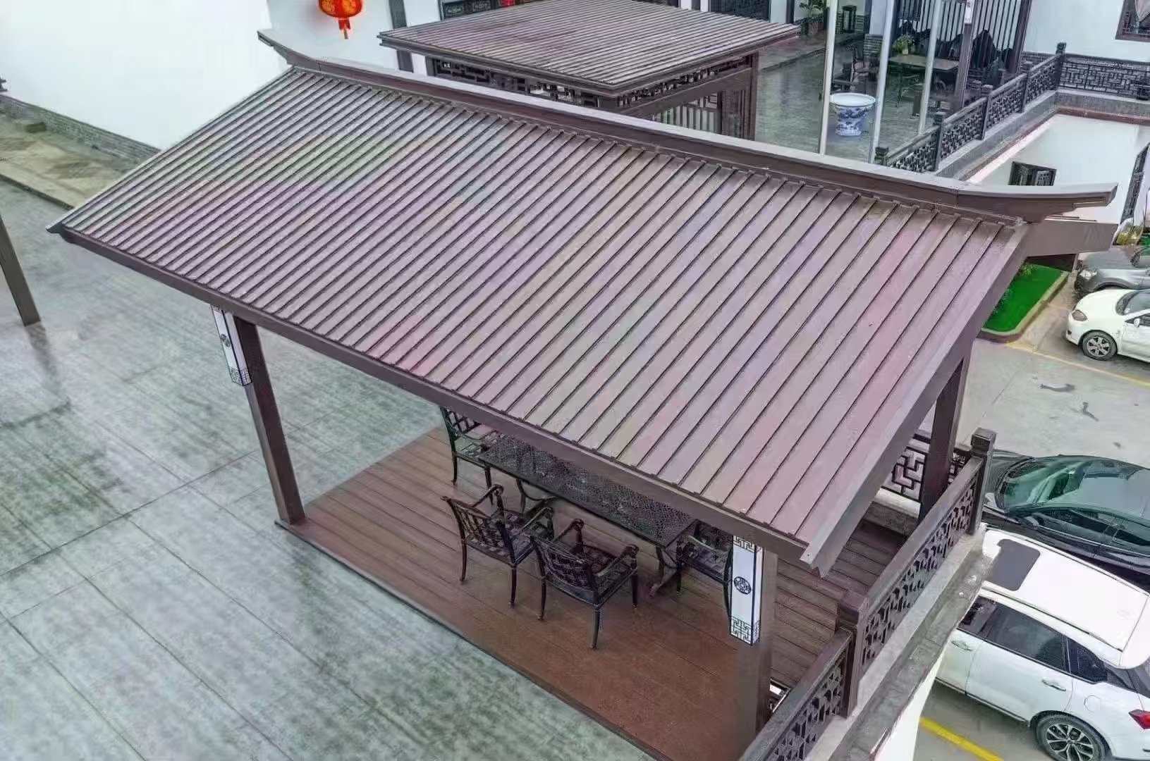 西安长城隔热铝板凉亭